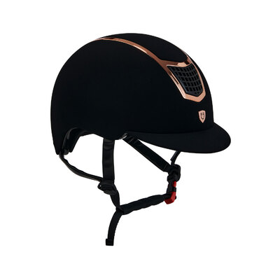 Equestro Cap modello Eclipse Plain Velvet in velluto con profilo colorato