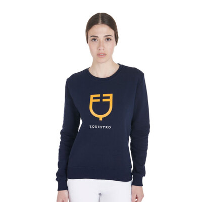 Equestro Felpa donna girocollo logo centrale - ULTIMI PEZZI -