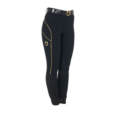 Equestro Pantaloni donna slim fit con grip sul ginocchio