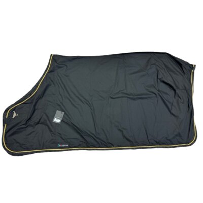 Equiline Coperta in cotone con cordino oro - ULTIMO PEZZO - colore NERO misura 145 cm (M)