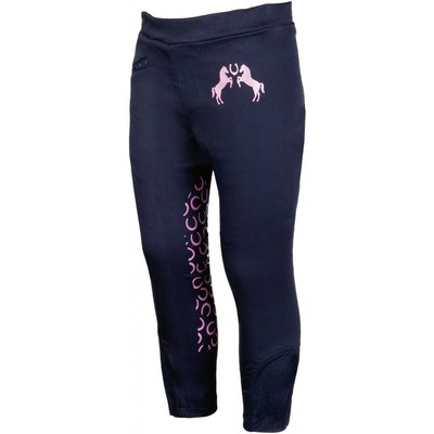 Hkm Sports Leggings bambina - Pink Pony - con silicone ginocchio