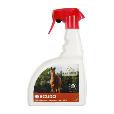 Umbria Equitazione Rescudo - Insettorepellente liquido spray applicabile su cavalli, cani e gatti 1 litro