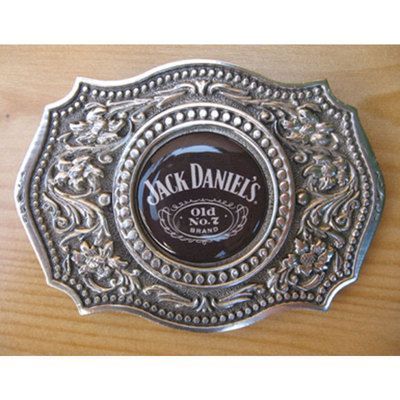 Jack Daniel's Fibbia per cintura jack daniel's in metallo inox con stemma circolare centrale