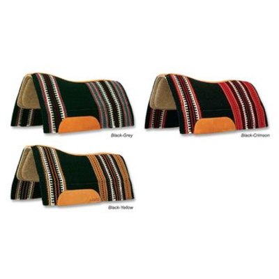 Mayatex Sottosella western Las Cruces in tessuto navajo e imbottitura in feltro colore BLACK/CRIMSON