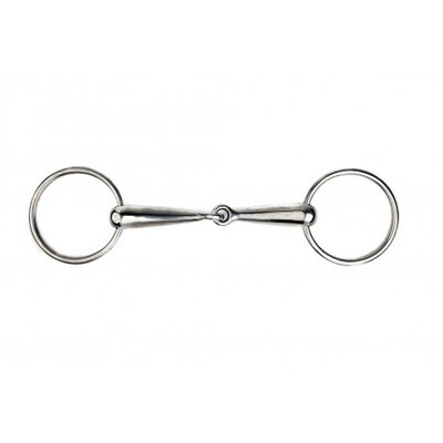 Metalab By Ekkia Loose ring bit, solid mouthpiece, 16 mm