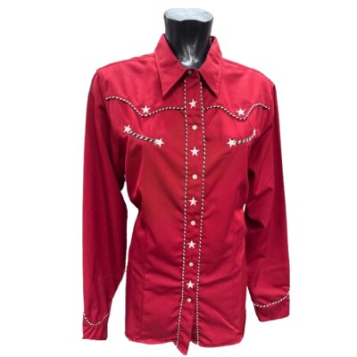 Roper Camicia western da donna cotone con ricami- ULTIMO PEZZO - taglia XL