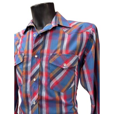 Roper Camicia western da uomo a quadri con lamè - ULTIMO PEZZO - taglia M