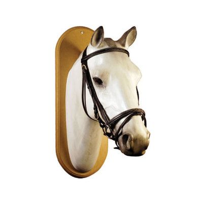 Equestro Briglia inglese in cuoio italiano con frontalino ricamato e fibbie inox, completa di redini in gomma
