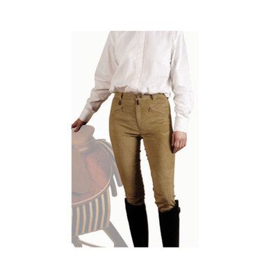 Umbria Equitazione Pantaloni unisex modello aderente in velluto - ULTIMO PEZZO - taglia 52 colore beige