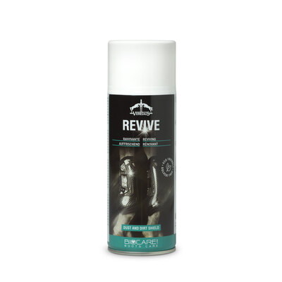 Veredus REVIVE: spray ravvivante per lucidare e mantenere stinchiere e accessori.