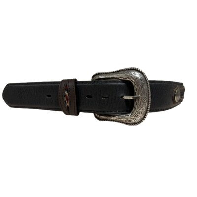 Wrangler Cintura in pelle con inserti navajo e borchie  - ULTIMO PEZZO - misura 32''/80 cm