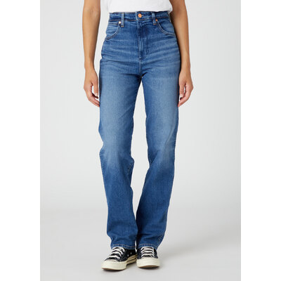 Wrangler Jeans mom straight modello Smoke Sea - ULTIMI PEZZI - 