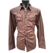 Coofandy Camicia western da uomo in cotone con ricami - ULTIMO PEZZO - taglia XXL