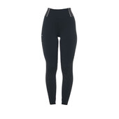 Equestro Leggings donna slim fit nero con strass 