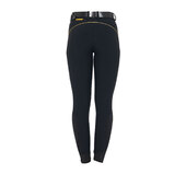 Equestro Leggings donna slim fit nero con strass 