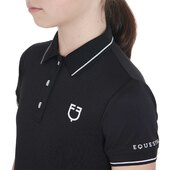 Equestro Polo bambini slim fit in tessuto tecnico antibatterico