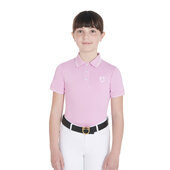 Equestro Polo bambini slim fit in tessuto tecnico antibatterico