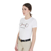 Equestro T-shirt donna slim fit con filetto - ULTIMI PEZZI - 