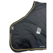 Equiline Coperta in cotone con cordino oro - ULTIMO PEZZO - colore NERO misura 145 cm (M)