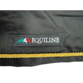 Equiline Coperta in cotone con cordino oro - ULTIMO PEZZO - colore NERO misura 145 cm (M)