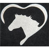 Hkm Sports Applicazioni per maglietta - Cuore con cavallo -