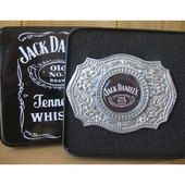 Jack Daniel's Fibbia per cintura jack daniel's in metallo inox con stemma circolare centrale