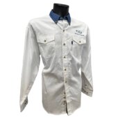 Roper Camicia western in cotone con colletto in denim - ULTIMI PEZZI -