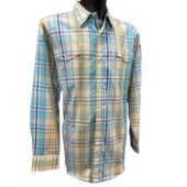 Roper Camicia western in cotone a quadri azzurro - ULTIMO PEZZO - taglia XXL