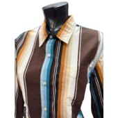 Roper Camicia western da donna cotone a righe - ULTIMO PEZZO - taglia L