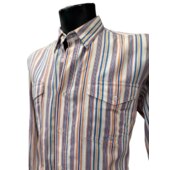 Roper Camicia western da uomo in cotone a righe - ULTIMO PEZZO - taglia L