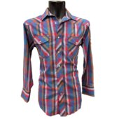 Roper Camicia western da uomo a quadri con lamè - ULTIMO PEZZO - taglia M