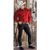 Stars & Stripes Camicia western uomo con rifiniture a contrasto Jack