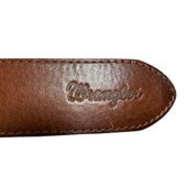 Wrangler Cintura in cuoio cognac con inserti denim - ULTIMO PEZZO - misura 85 cm