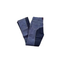 Jeans elasticizzato con rinforzi in alcantara - ULTIMO PEZZO - taglia 42D/46IT colore jeans con rinforzi blu