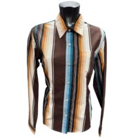 Camicia western da donna cotone a righe - ULTIMO PEZZO - taglia L