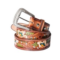 Cintura western con motivo floreale colorato