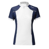 Maglia donna da concorso bianca con inserti blu Tattini - ULTIMO PEZZO - taglia XS